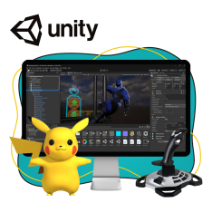 Мир игр на Unity 2D на популярном движке + AI-помощники - КИБЕРшкола программирования для детей, компьютерные курсы для школьников, начинающих и подростков - KIBERone г. Махачкала